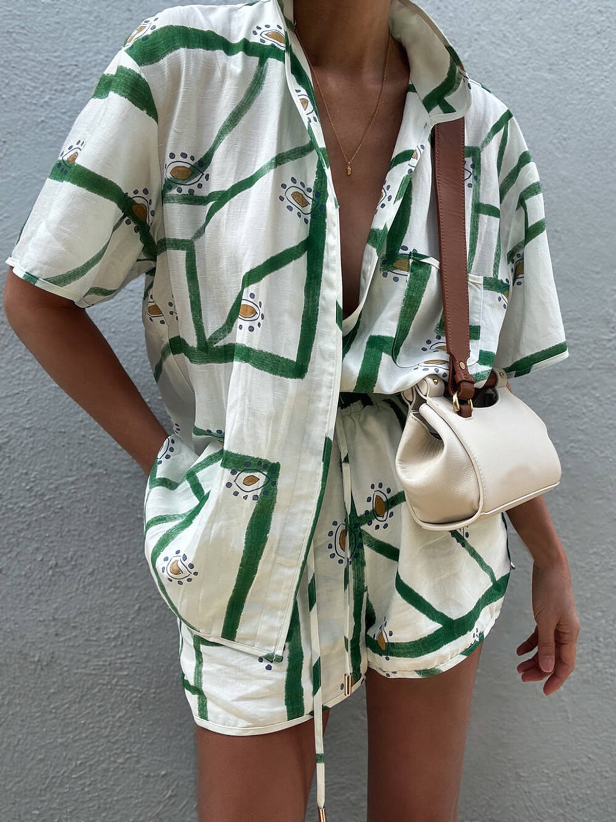 Cita | Dames Zomerset met Print – Korte Broek & Top