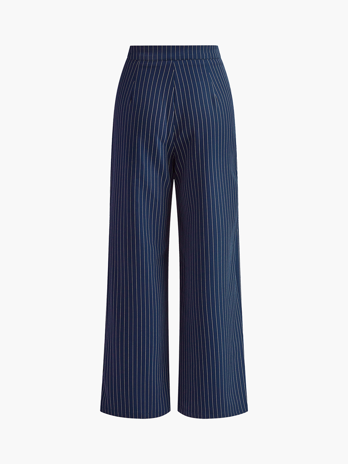 Hedy | Gestreepte Plooi Wide-Leg Broek voor Dames – Hoge Taille, Elegant