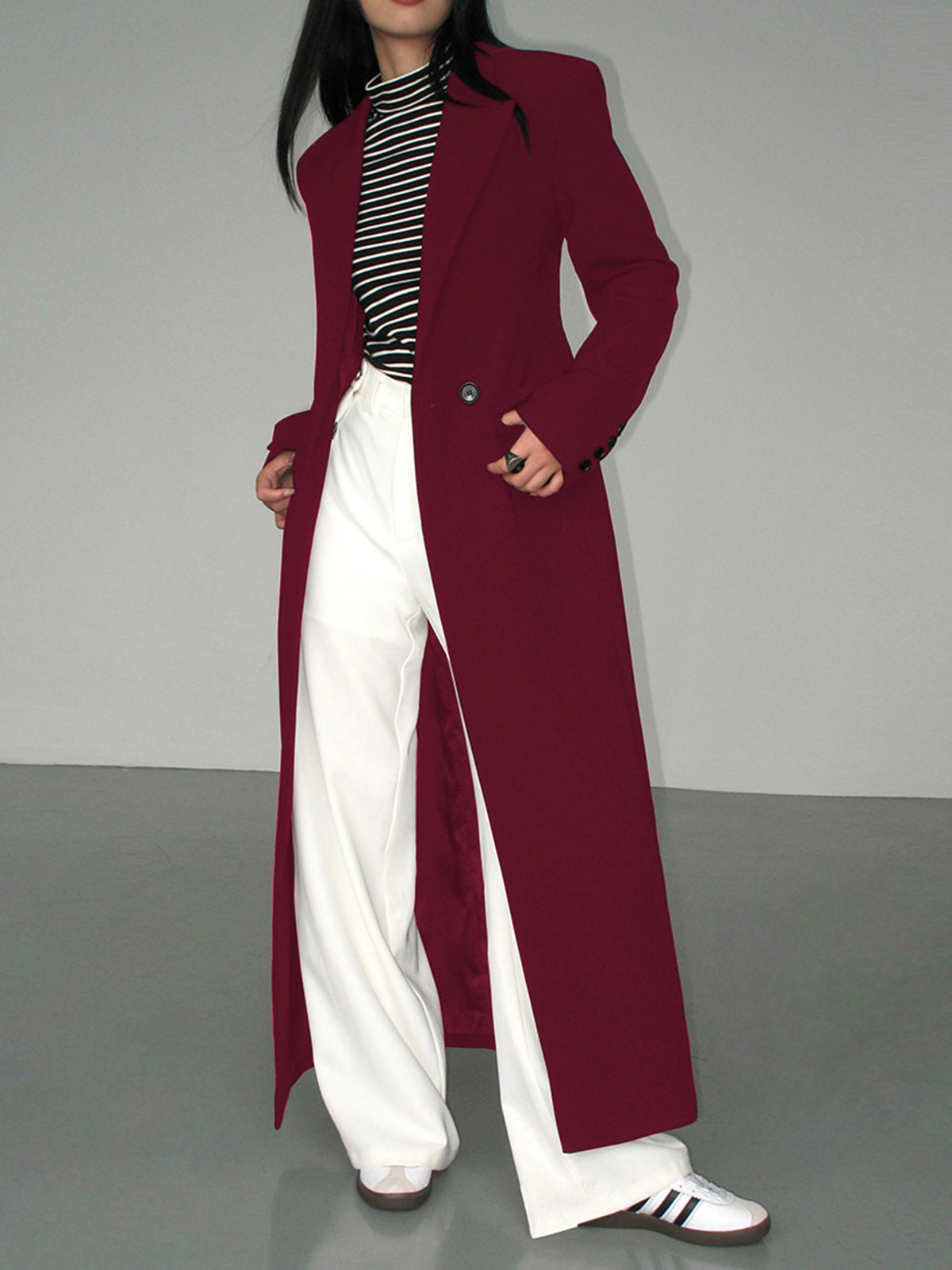 Morella | Dames Blazer Jas met Kraag en Zakken – Elegant Lang Model
