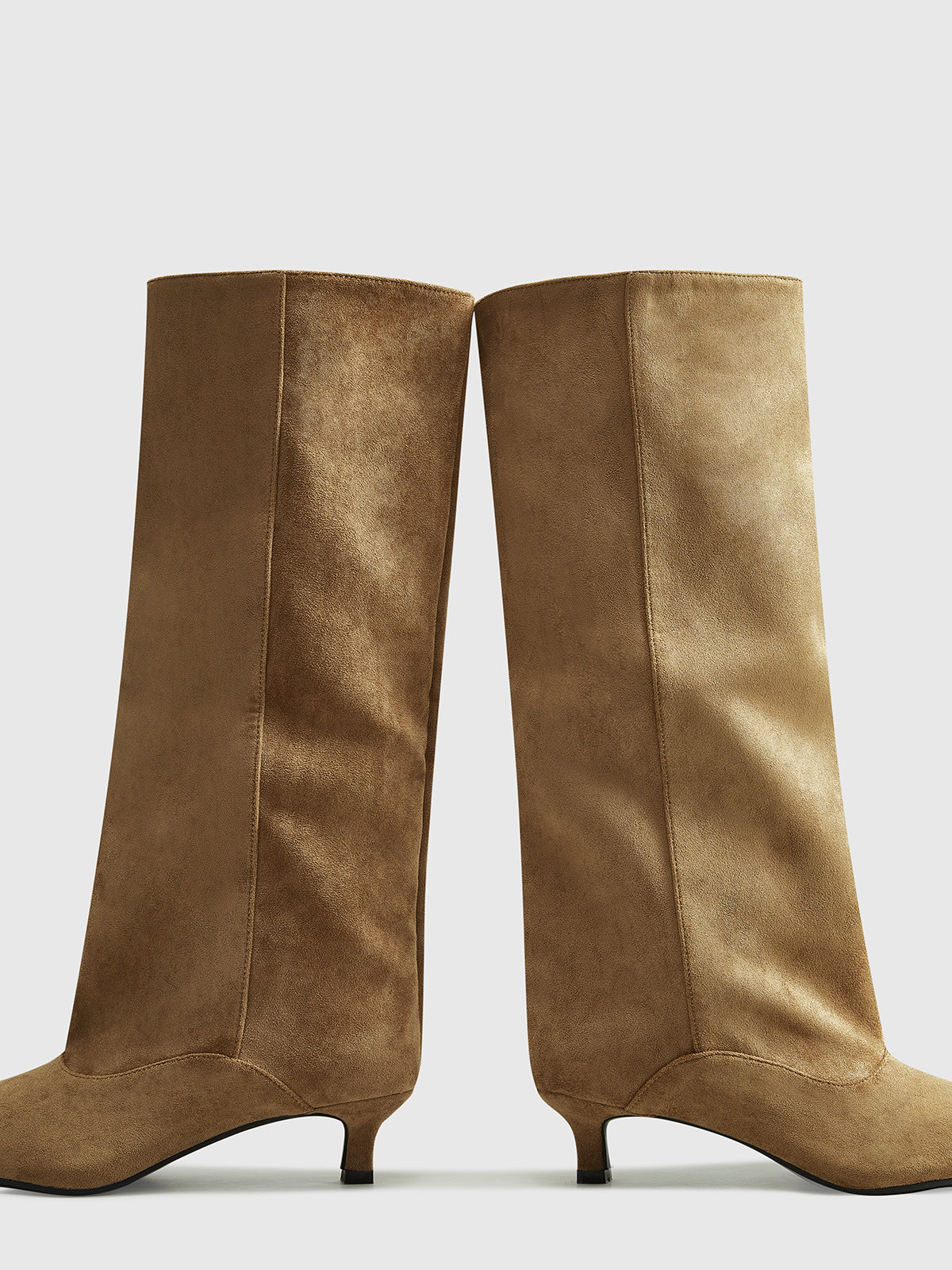 Dunyana | Suede Dameslaarzen met Kitten Hak