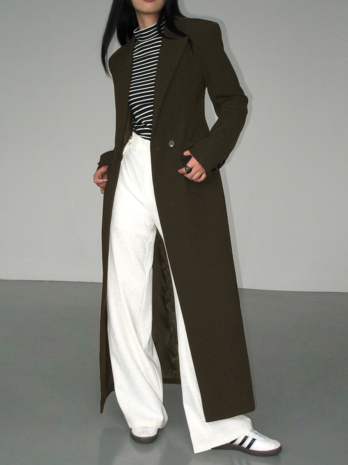 Morella | Dames Blazer Jas met Kraag en Zakken – Elegant Lang Model