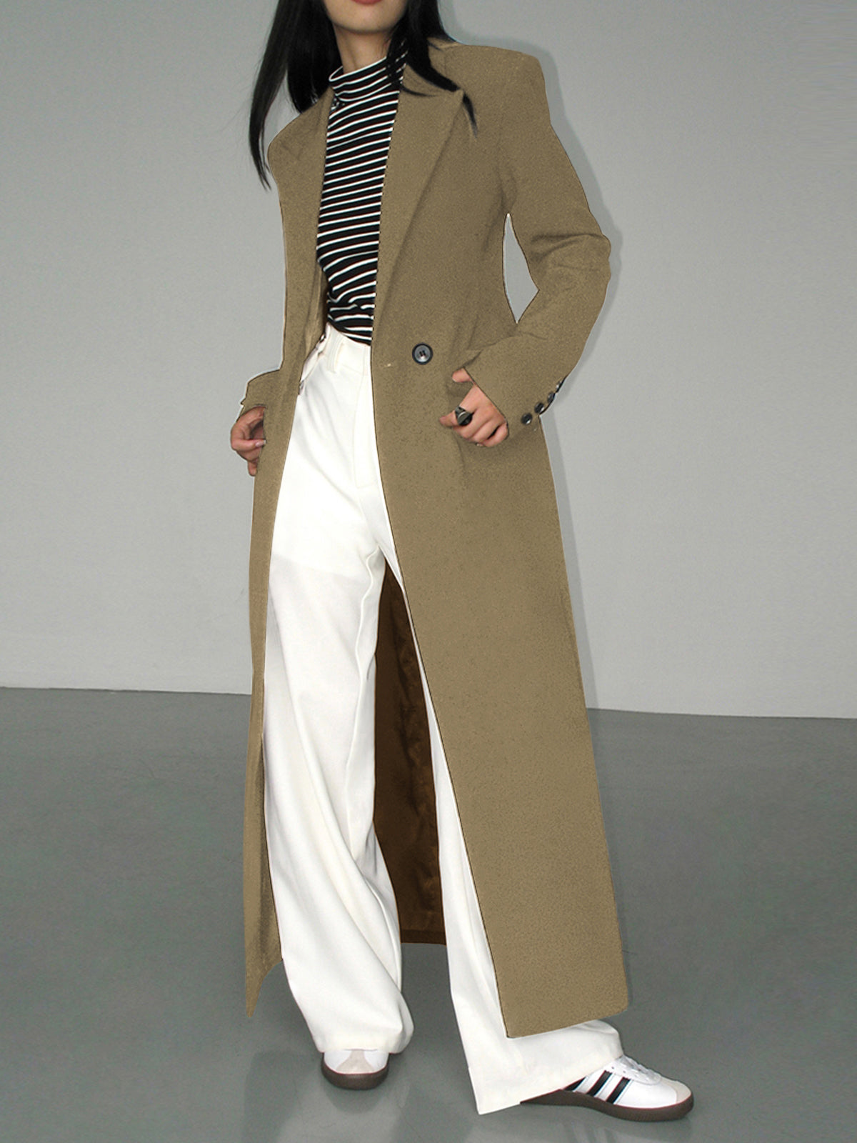 Morella | Dames Blazer Jas met Kraag en Zakken – Elegant Lang Model