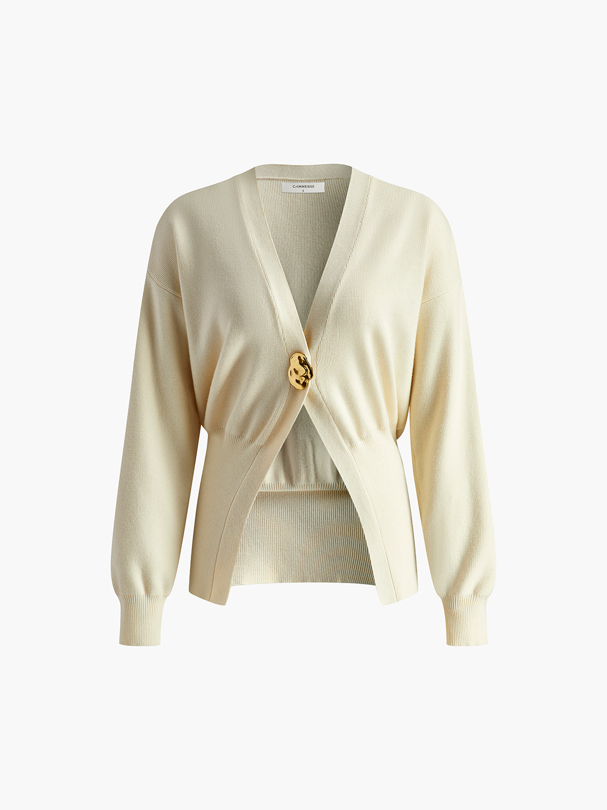 Quin | Gebreid Vest met Gouden Knoop