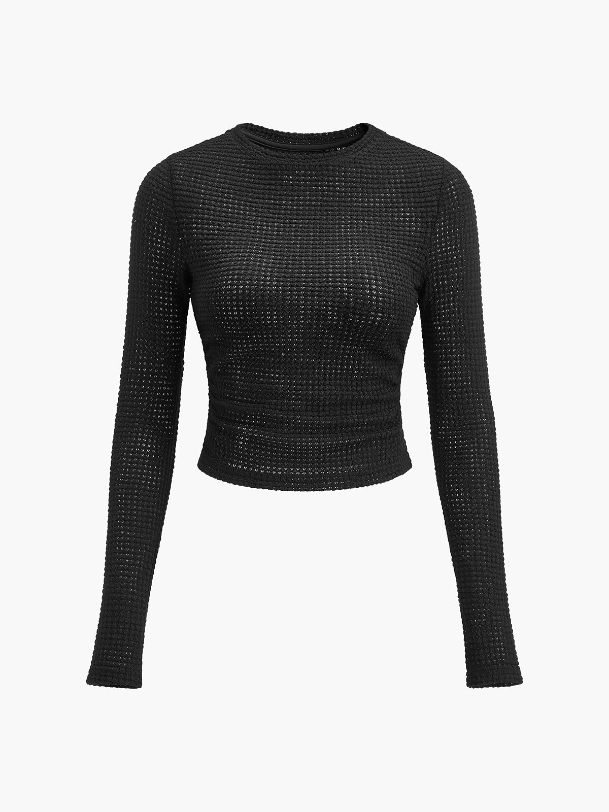 Suss | Waffle Knit Lange Mouwen Shirt