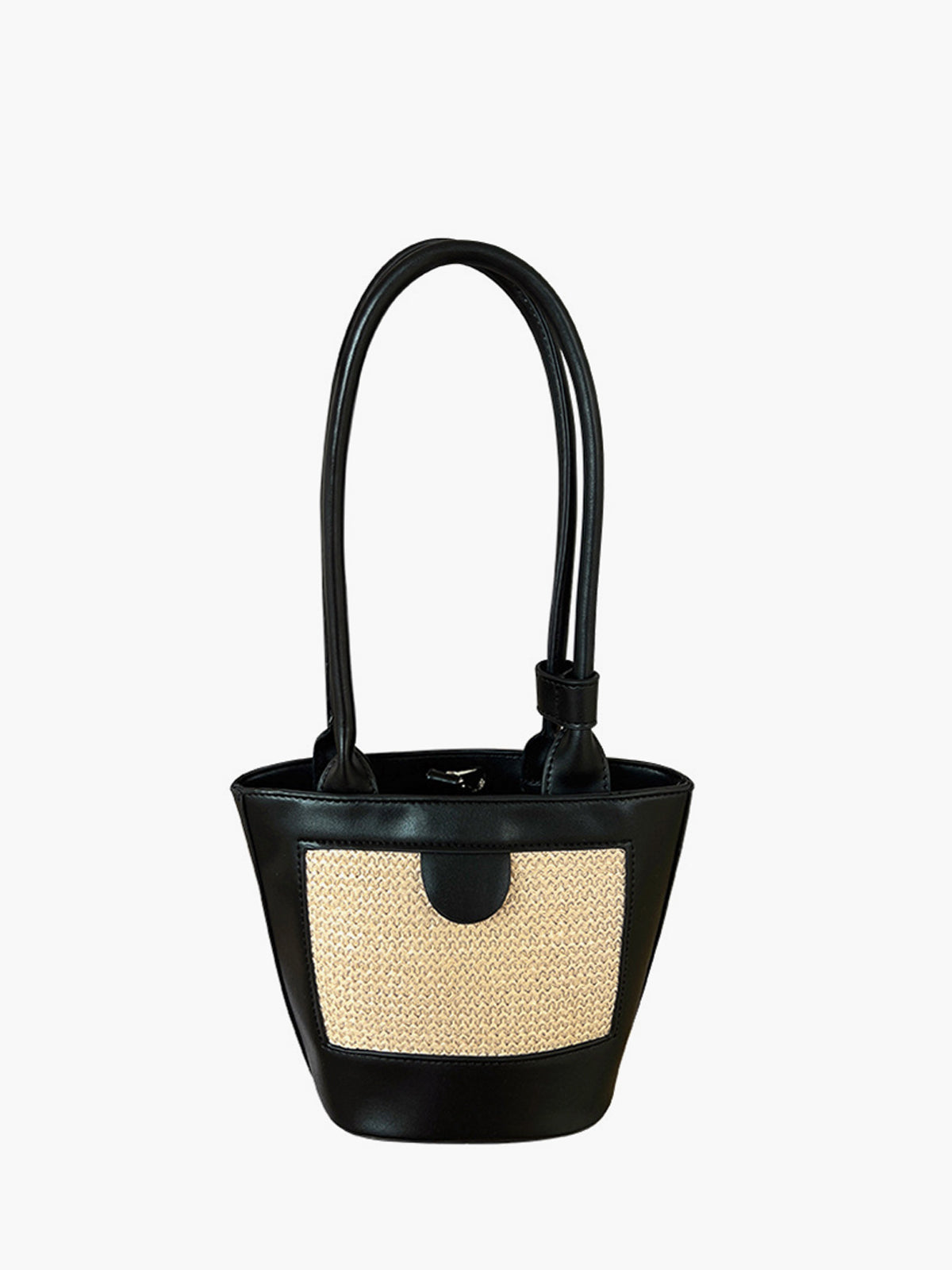 Christine | Tote Bag Dames – Rieten Handtas met Vegan Leer