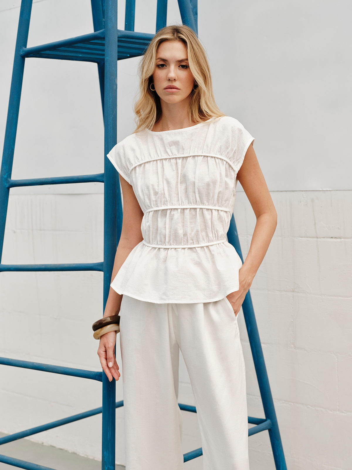 Asya | Linnen Blouse Dames – Semi-Transparant