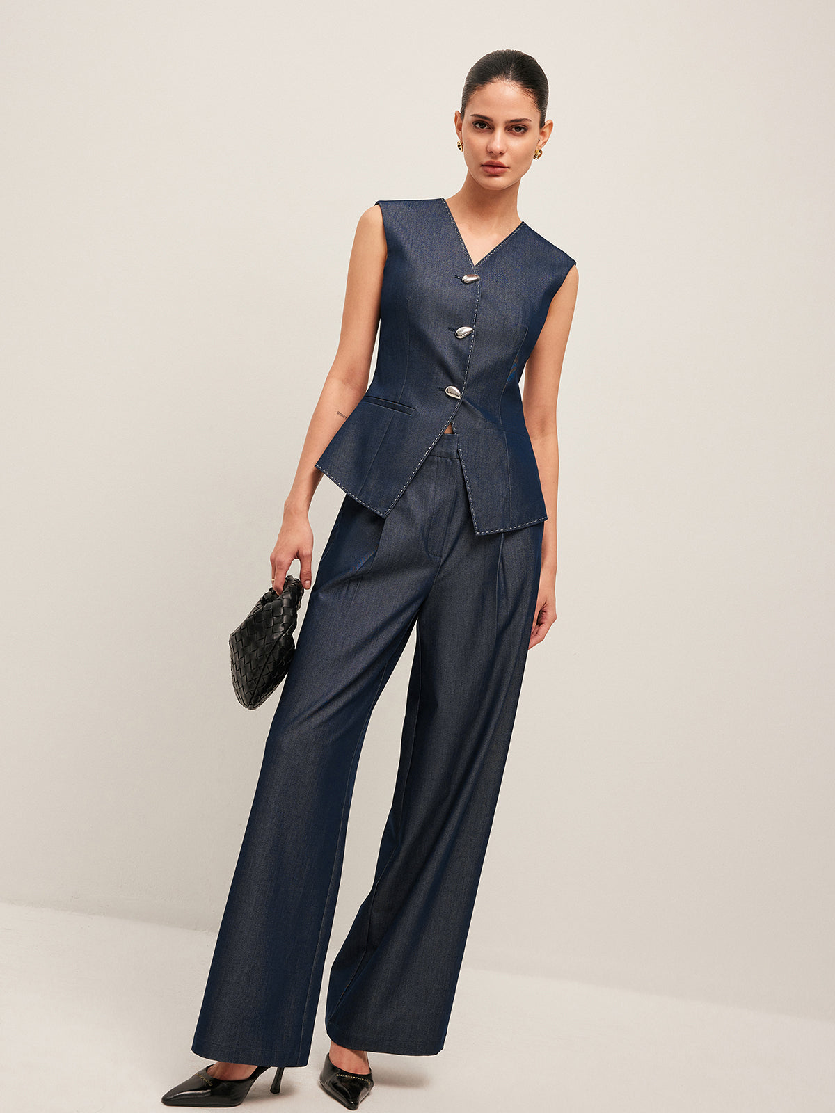 Idoya | Wijde Damesbroek met Hoge Taille – Elegant & Comfort