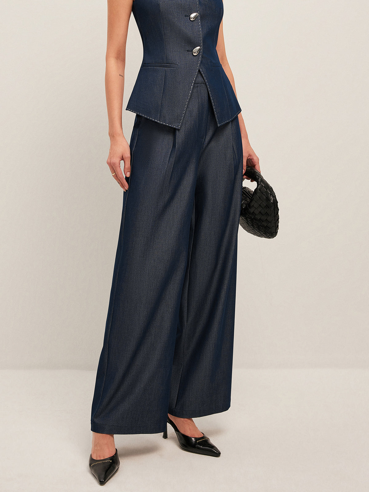 Idoya | Wijde Damesbroek met Hoge Taille – Elegant & Comfort
