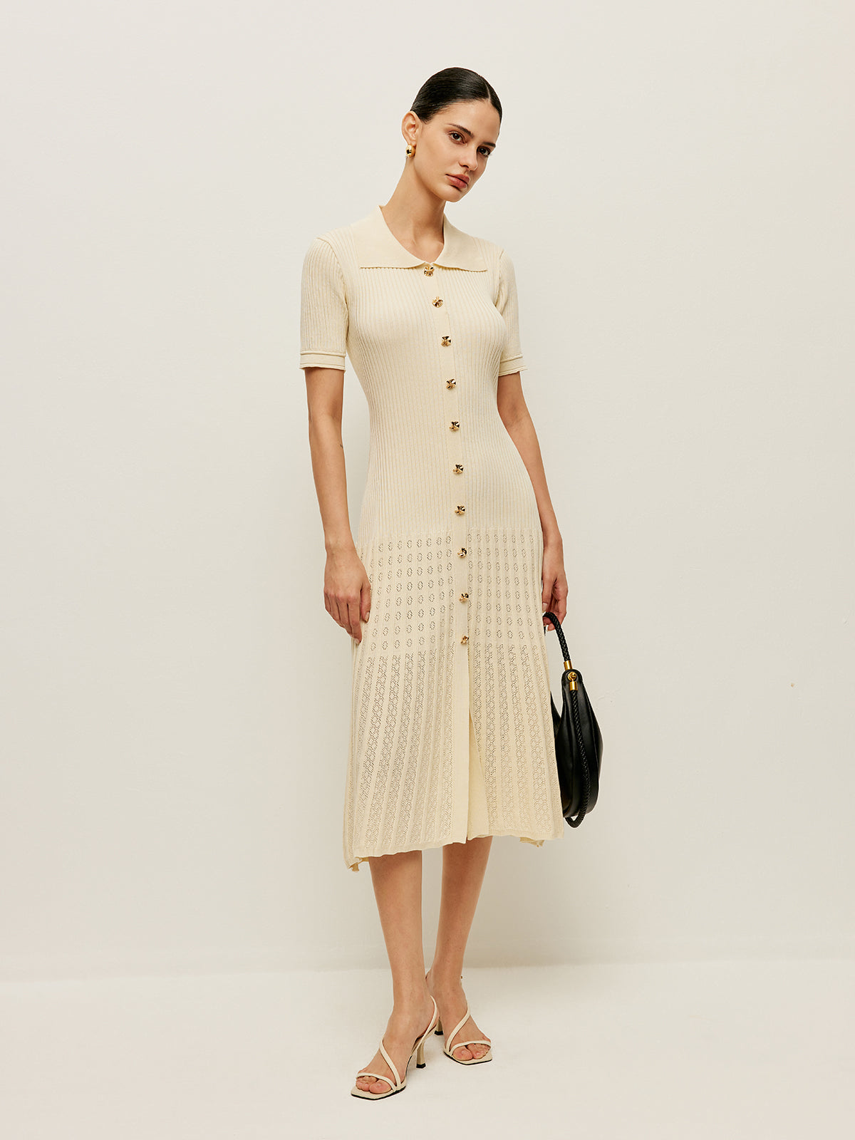 Gwyn | Polo Jurk Dames – Knoopsluiting & Midi Lengte