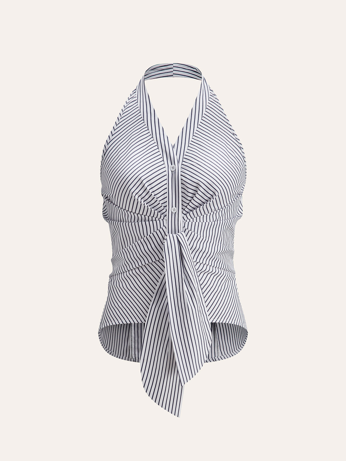Delicia | Gestreepte Halter Top Dames – Zomer V-hals Top