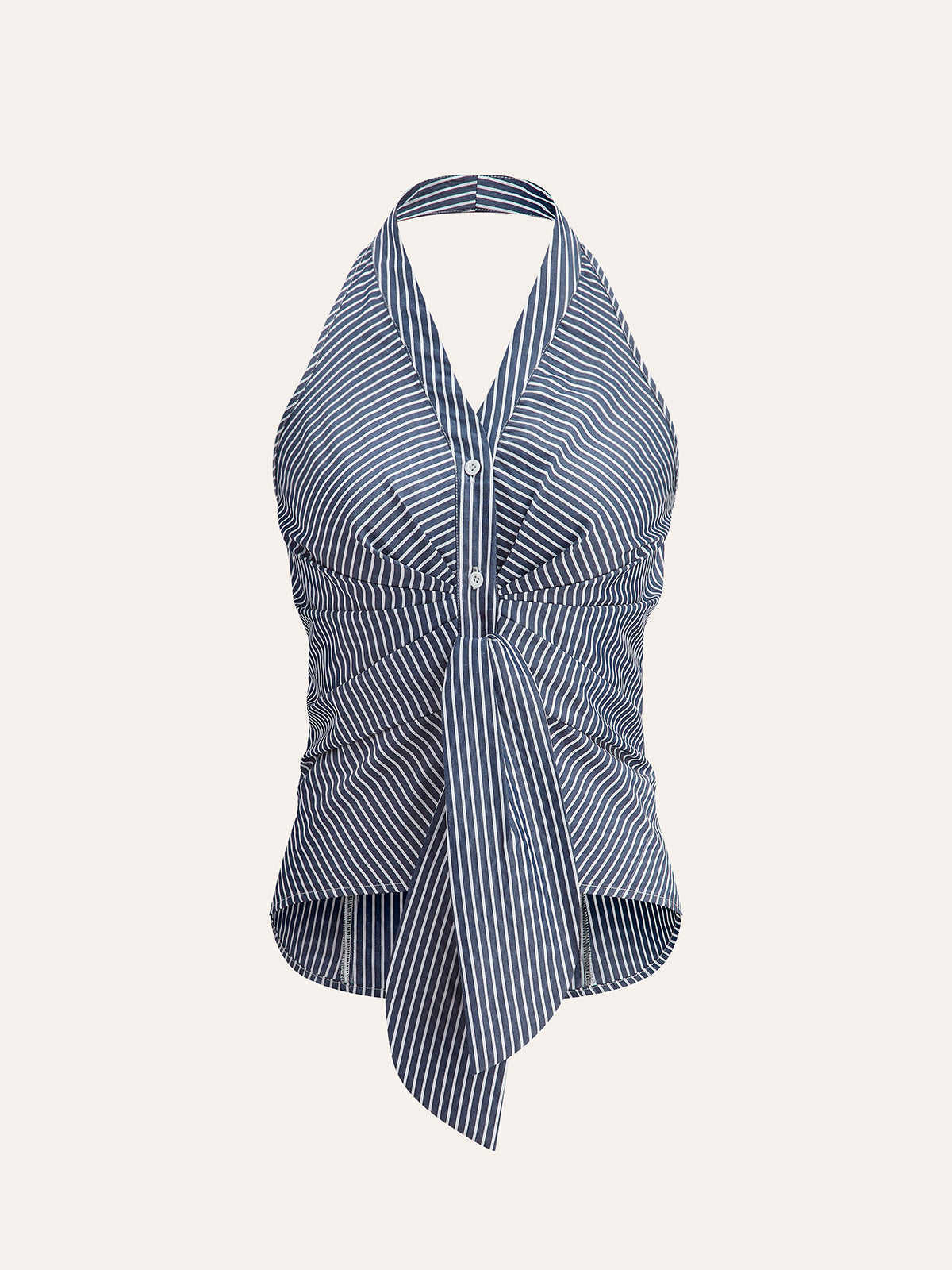 Delicia | Gestreepte Halter Top Dames – Zomer V-hals Top