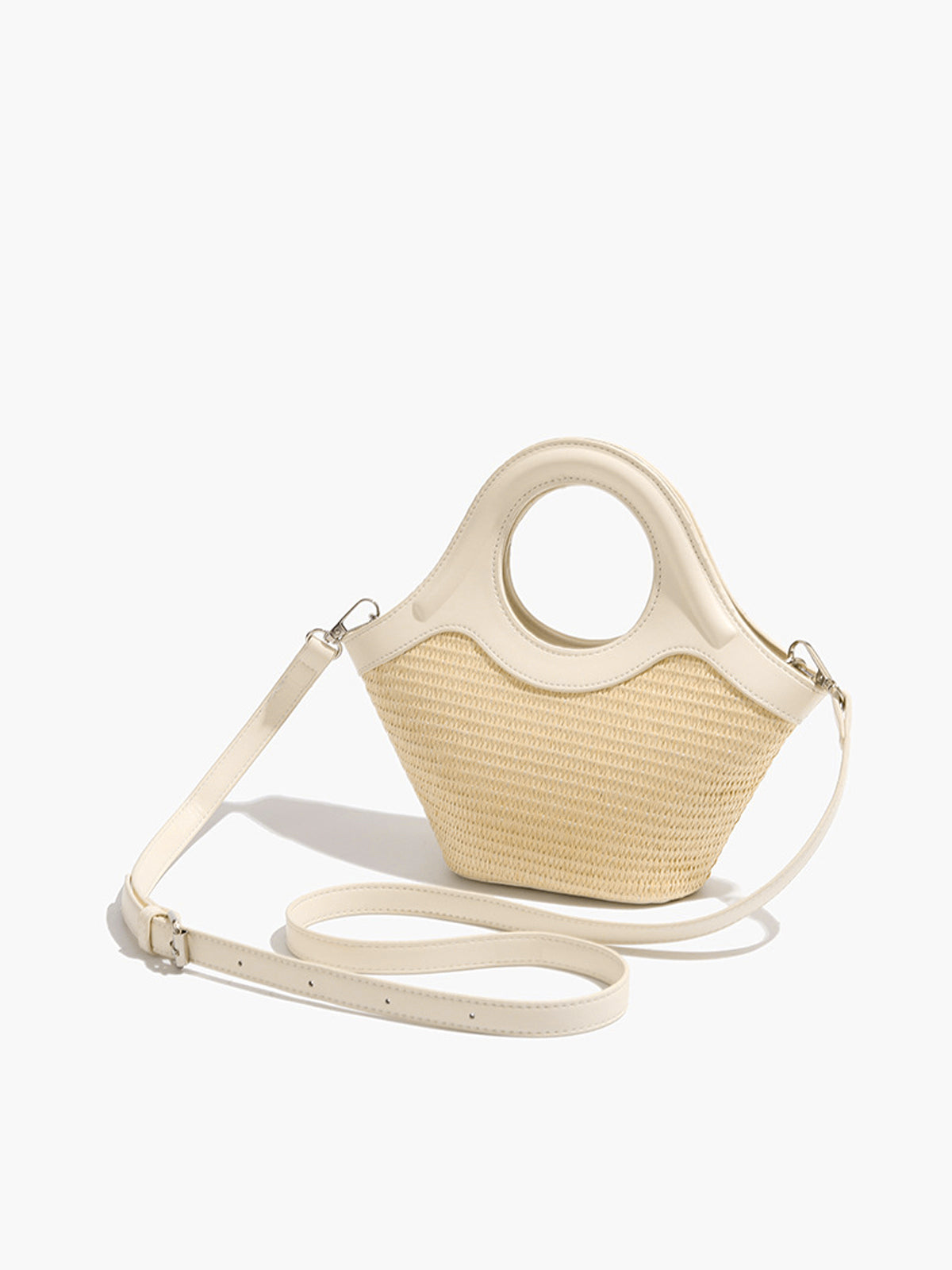 Estrelle | Rieten Strandtas Rond – Boho Handtas Dames Zomer