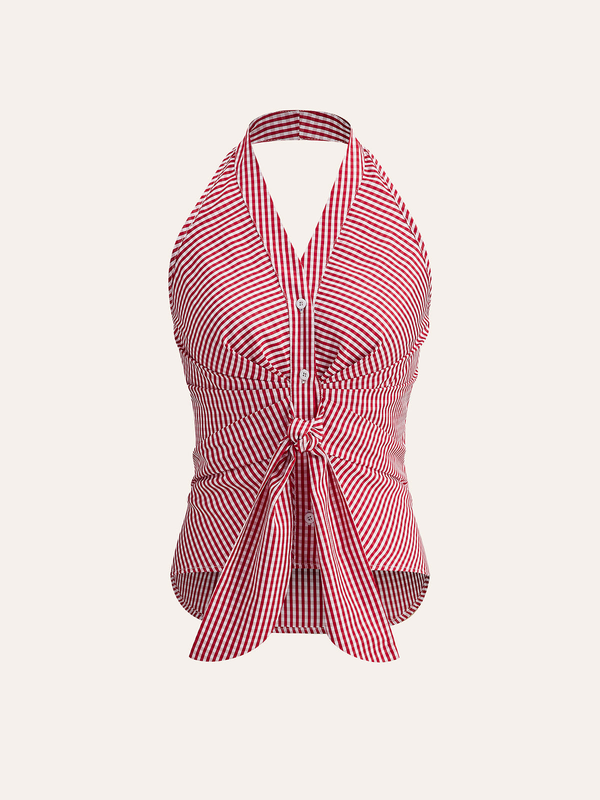 Delicia | Gestreepte Halter Top Dames – Zomer V-hals Top