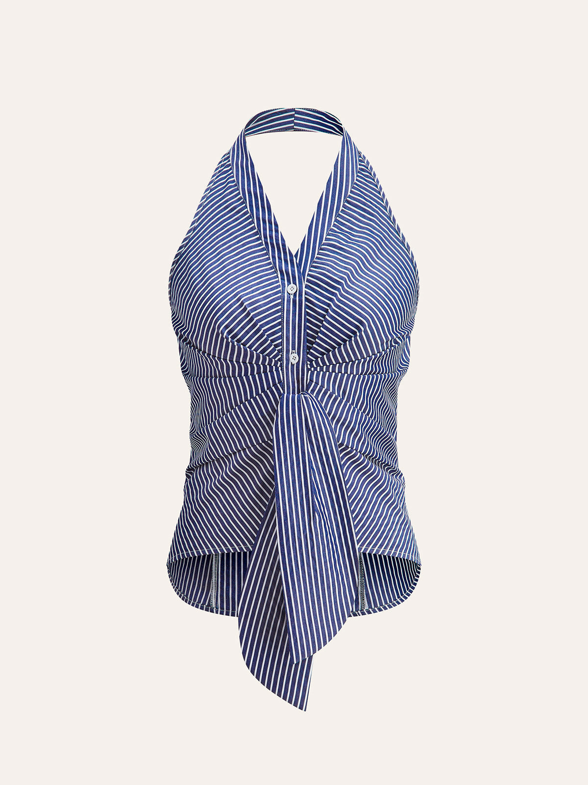 Delicia | Gestreepte Halter Top Dames – Zomer V-hals Top
