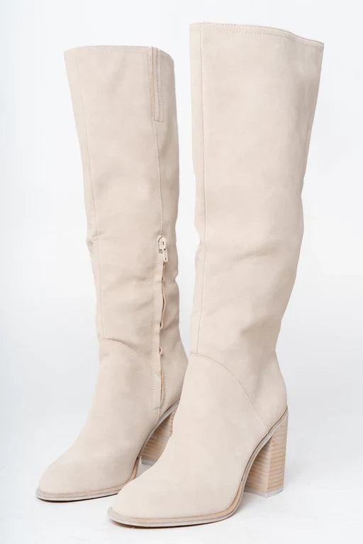 Lisann | Beige Hoge Laarzen