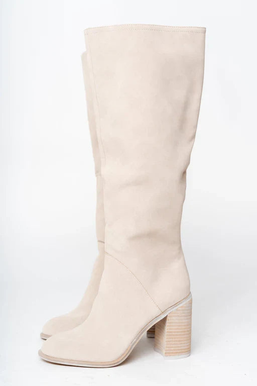 Lisann | Beige Hoge Laarzen