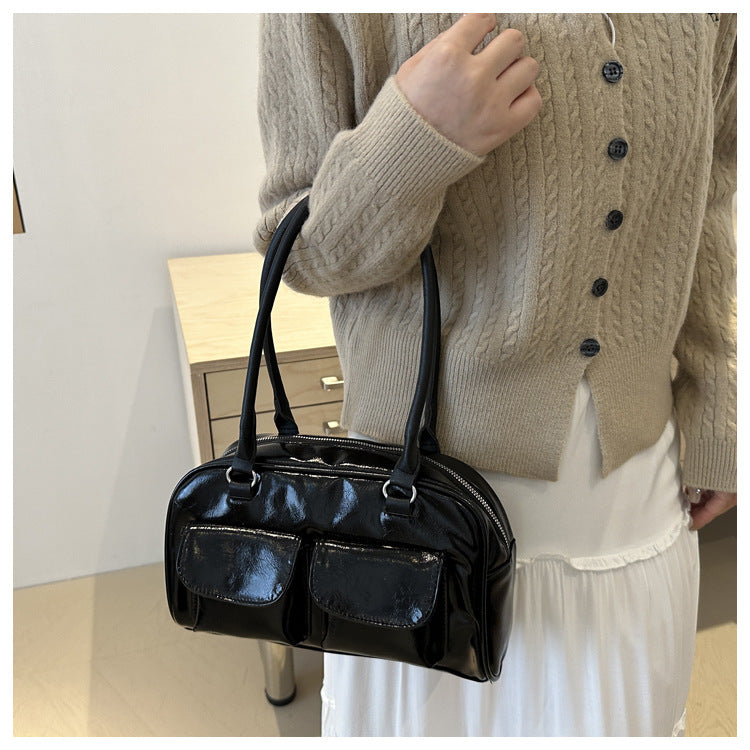 Puck | Trendy Stijlvolle Schoudertas met Vakjes