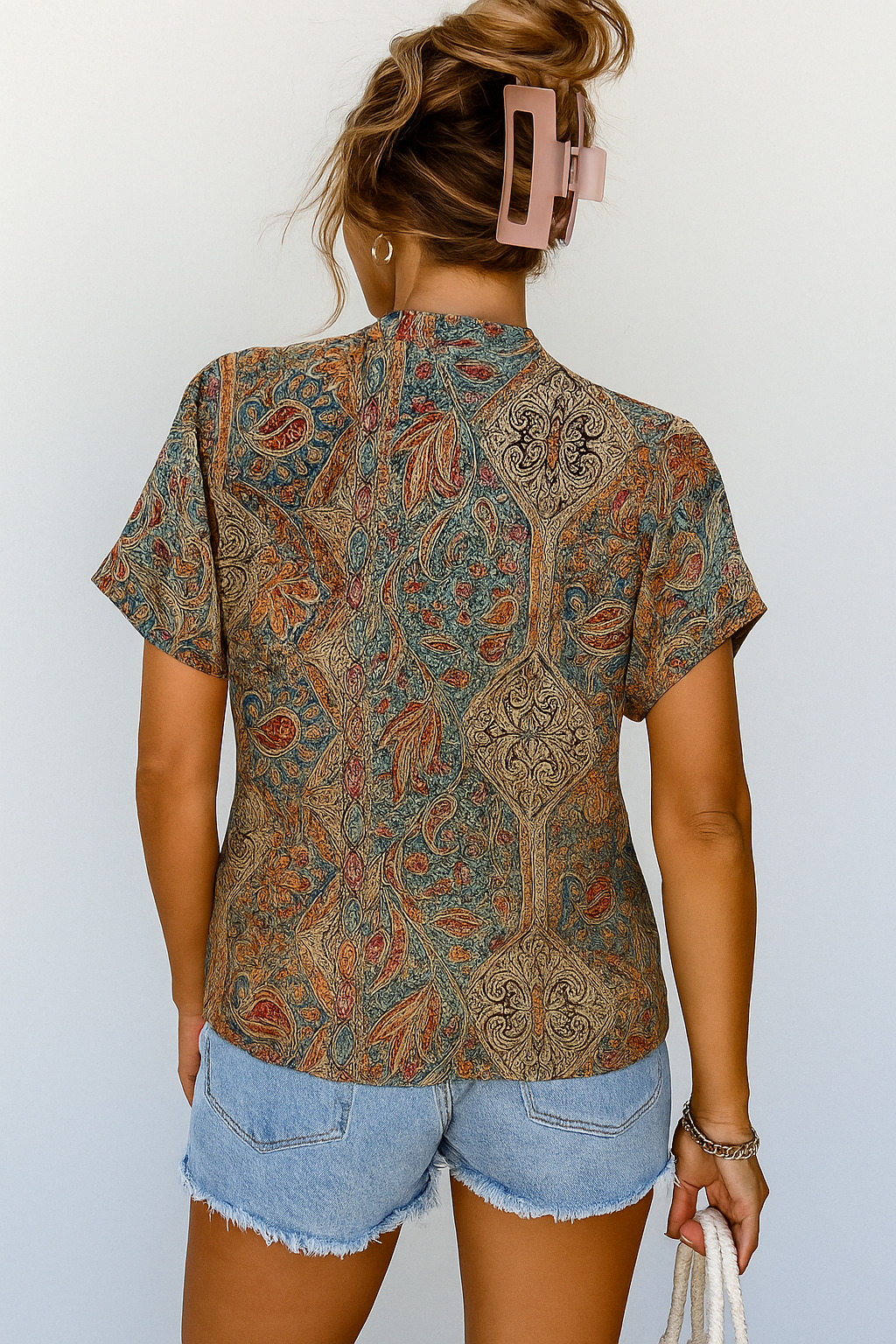 Cis | Korte Blouse met Plof Mouwtjes