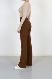 Beau | High-Waist Pantalon Met Rechte Pijpen