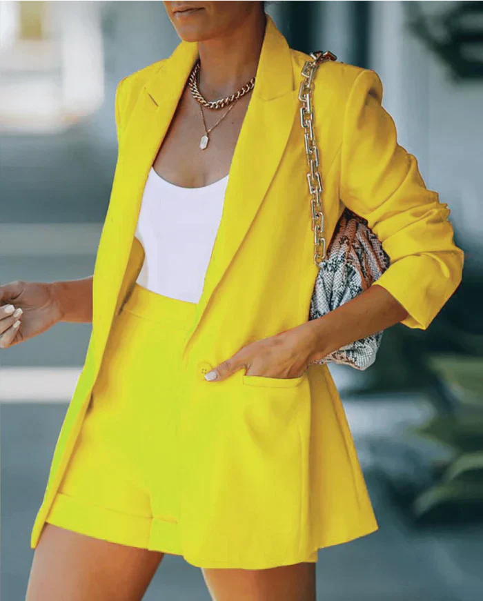Jaylee | Zomerse Set - Blazer met Bijpassende Shorts