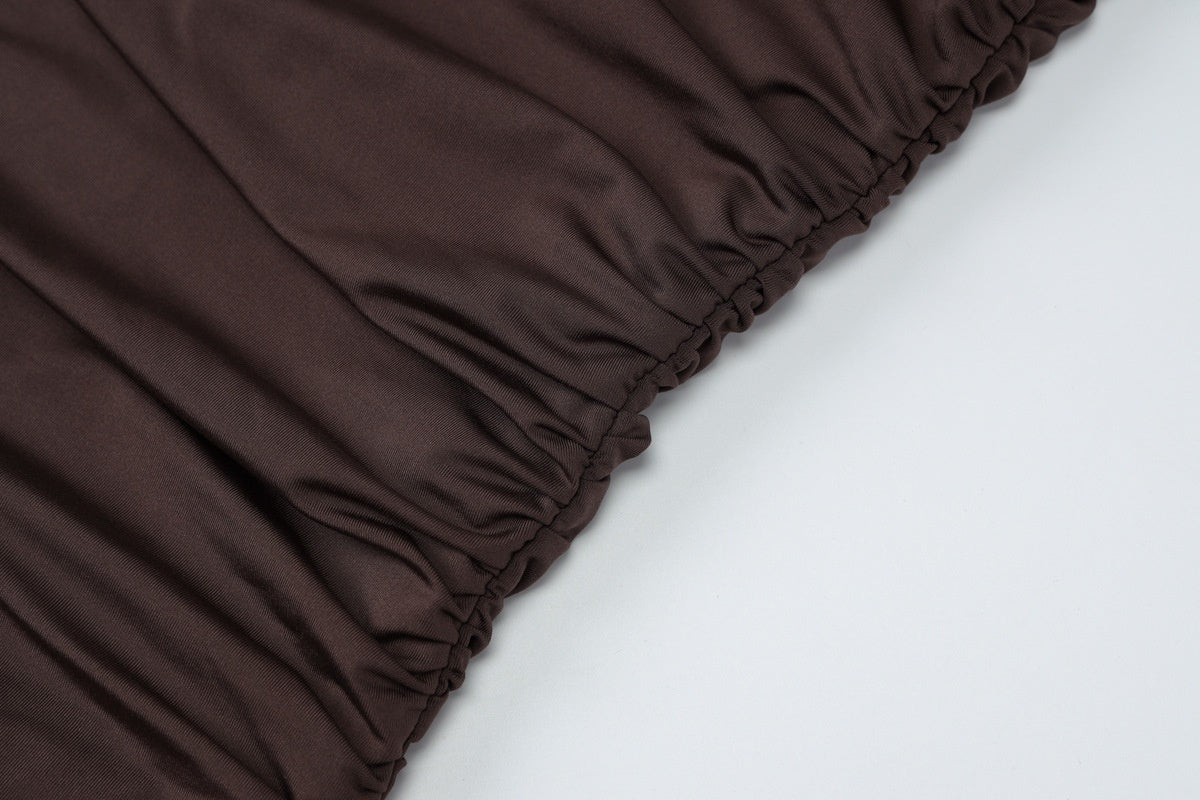 Geneva | Gedrapeerde Jurk Luxe Jersey – Asymmetrisch Design
