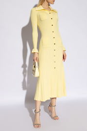 Britta | Maxi Jurk met Gouden Knopen – Elegant & Chic