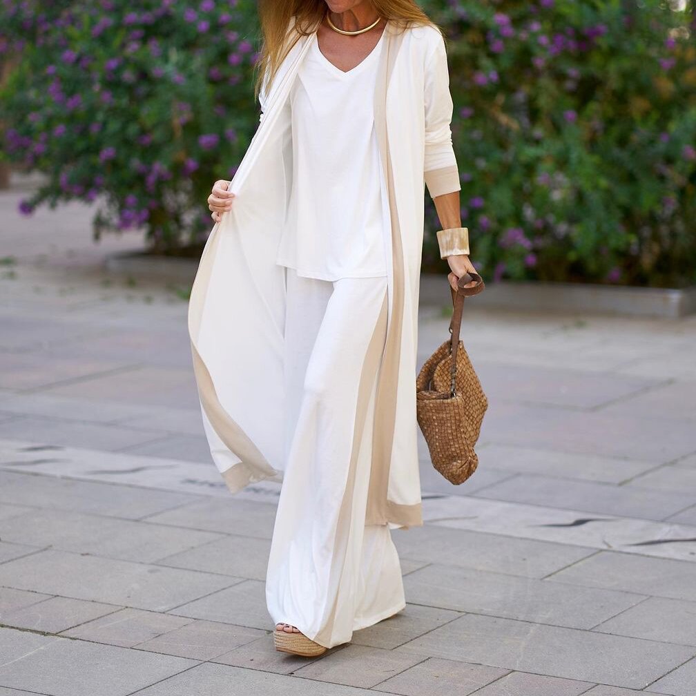 Evelyn | Trendy Twinset Dames - Comfortabele Tweedelige Jersey Set