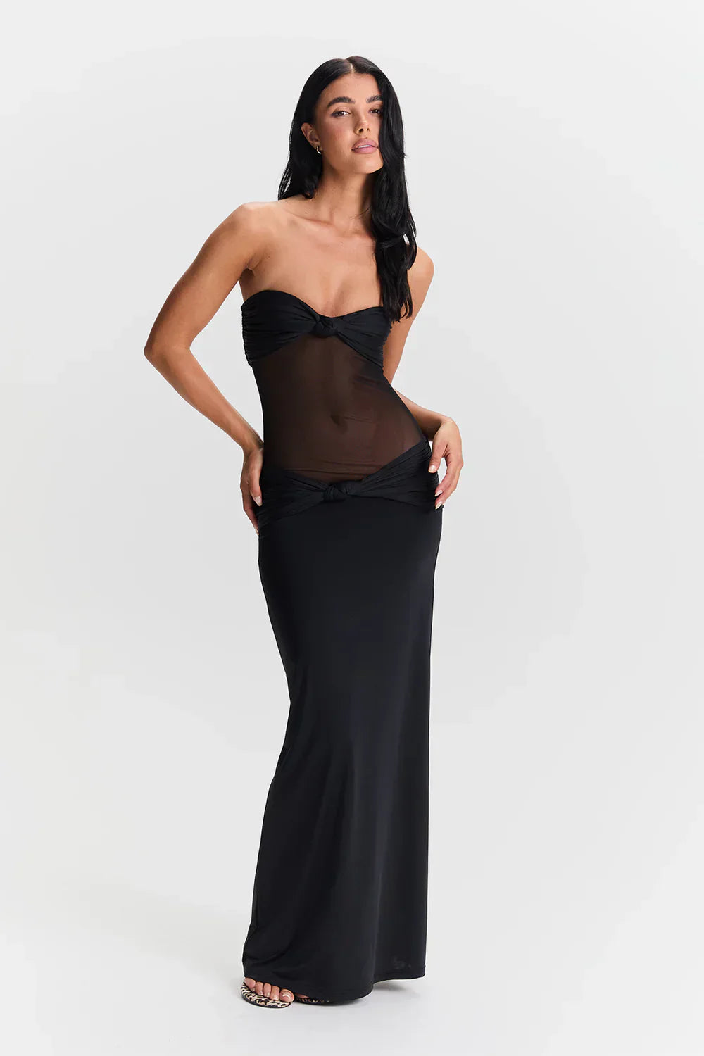 Nadine | Mesh Maxi Jurk