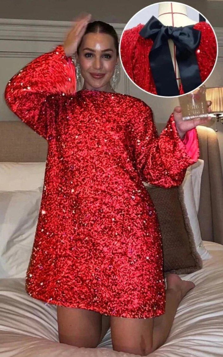 Elmy | Stralende Glam Glitter Cocktail Jurk