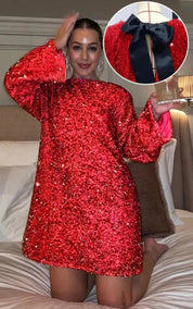 Elmy | Stralende Glam Glitter Cocktail Jurk