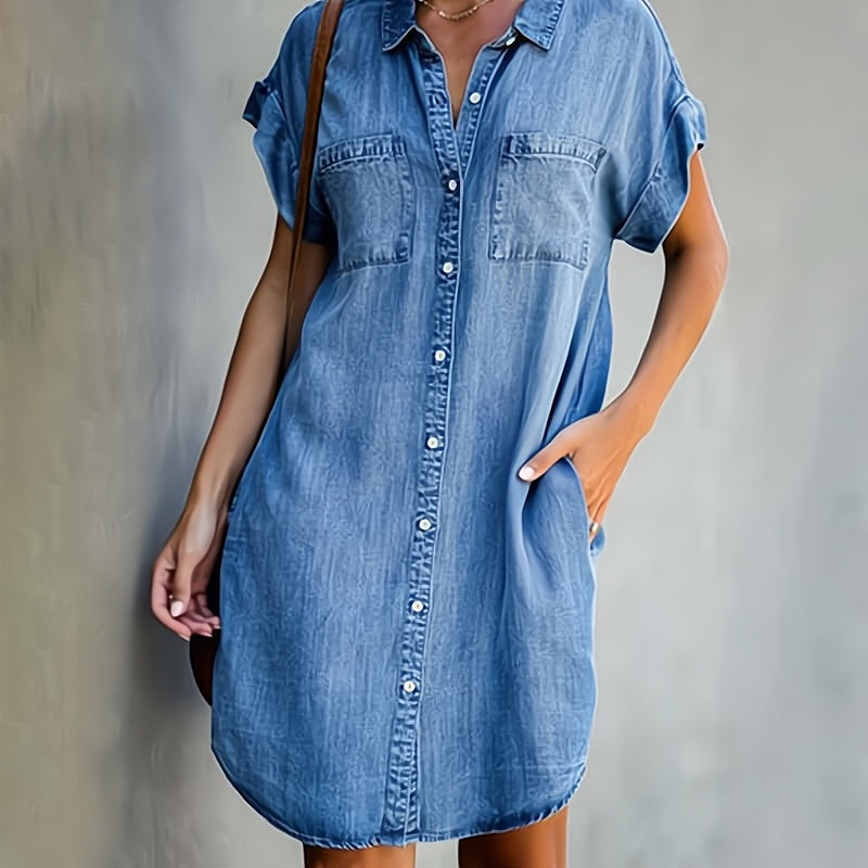 Stijlvolle Denim Jurk voor Dames