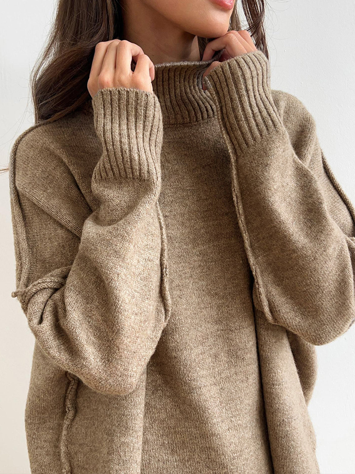 Gwen | Tweedelige Dames Set - Comfy Turtleneck Trui en Broek Set - Medium Stretch