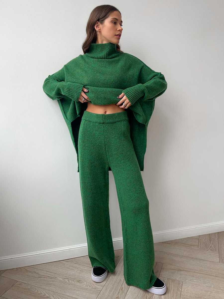 Gwen | Tweedelige Dames Set - Comfy Turtleneck Trui en Broek Set - Medium Stretch
