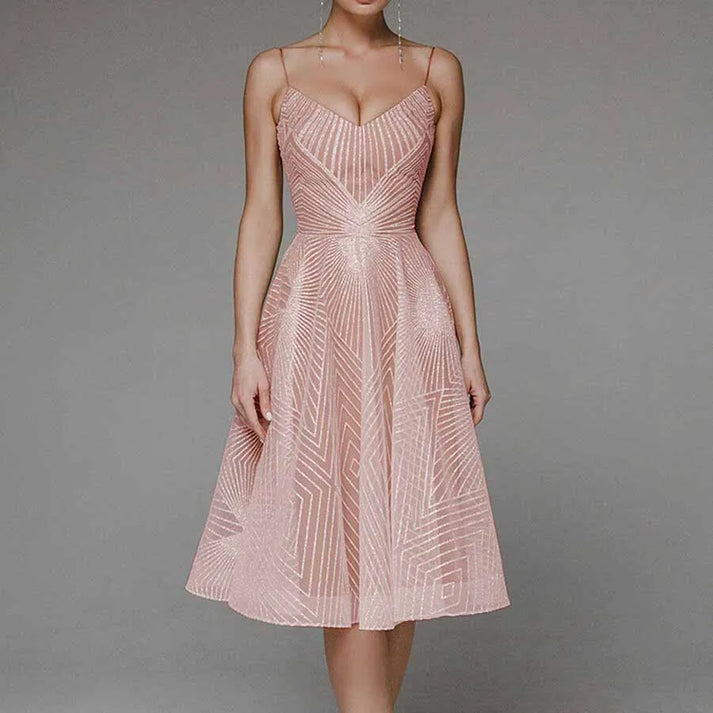 Tessy | Pailletten Midi Jurk Voor Dames