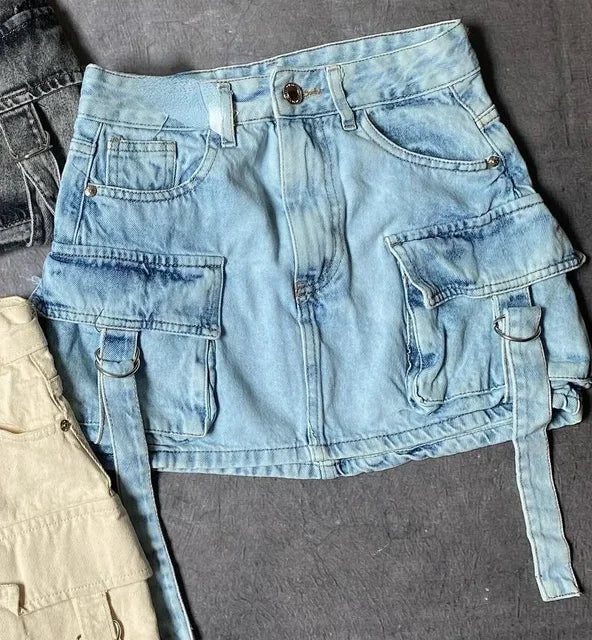 A-lijn Denim Rok voor Dames – Zomer Casual Met Zakken