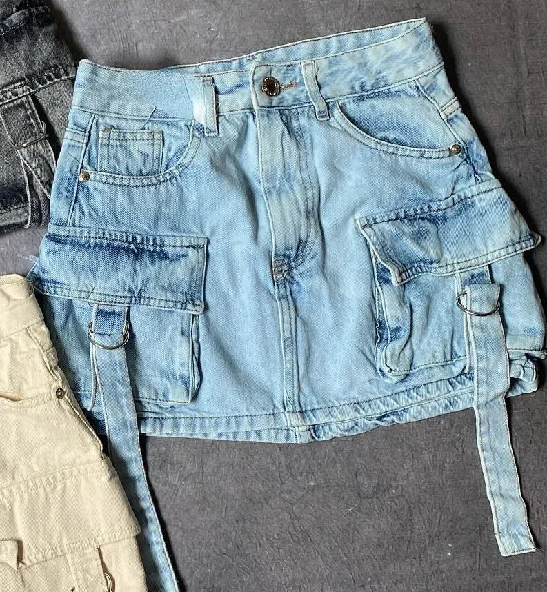 A-lijn Denim Rok voor Dames – Zomer Casual Met Zakken