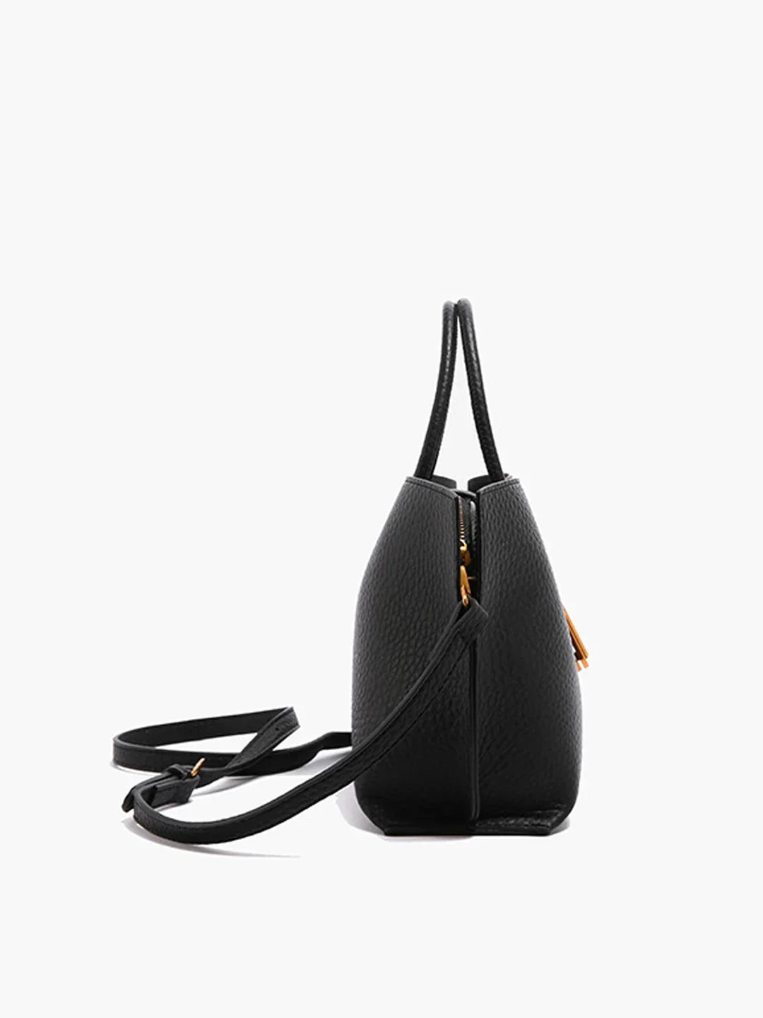 Lola-Jo | Luxe Schoudertas Dames – Pebbled Vegan Leer – Zwart