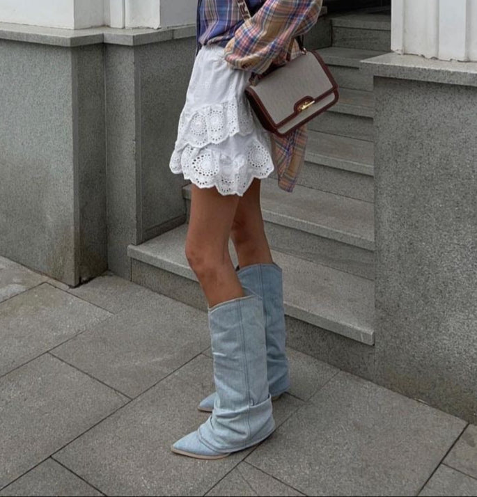 Miley | Denim Laarzen