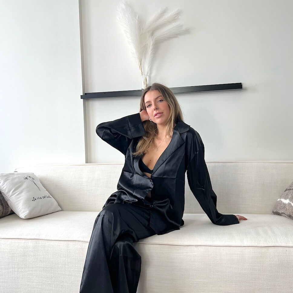 Luxe Zijde Satijnen Pyjama Set voor Dames