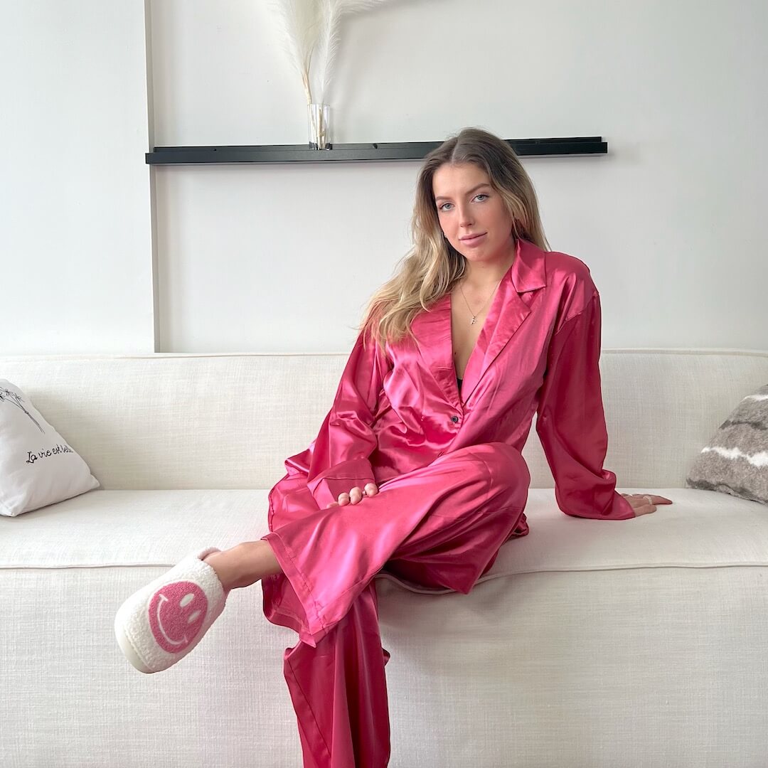 Luxe Zijde Satijnen Pyjama Set voor Dames