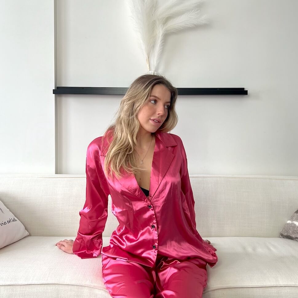 Luxe Zijde Satijnen Pyjama Set voor Dames