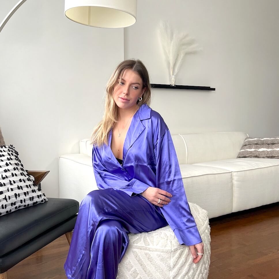 Luxe Zijde Satijnen Pyjama Set voor Dames