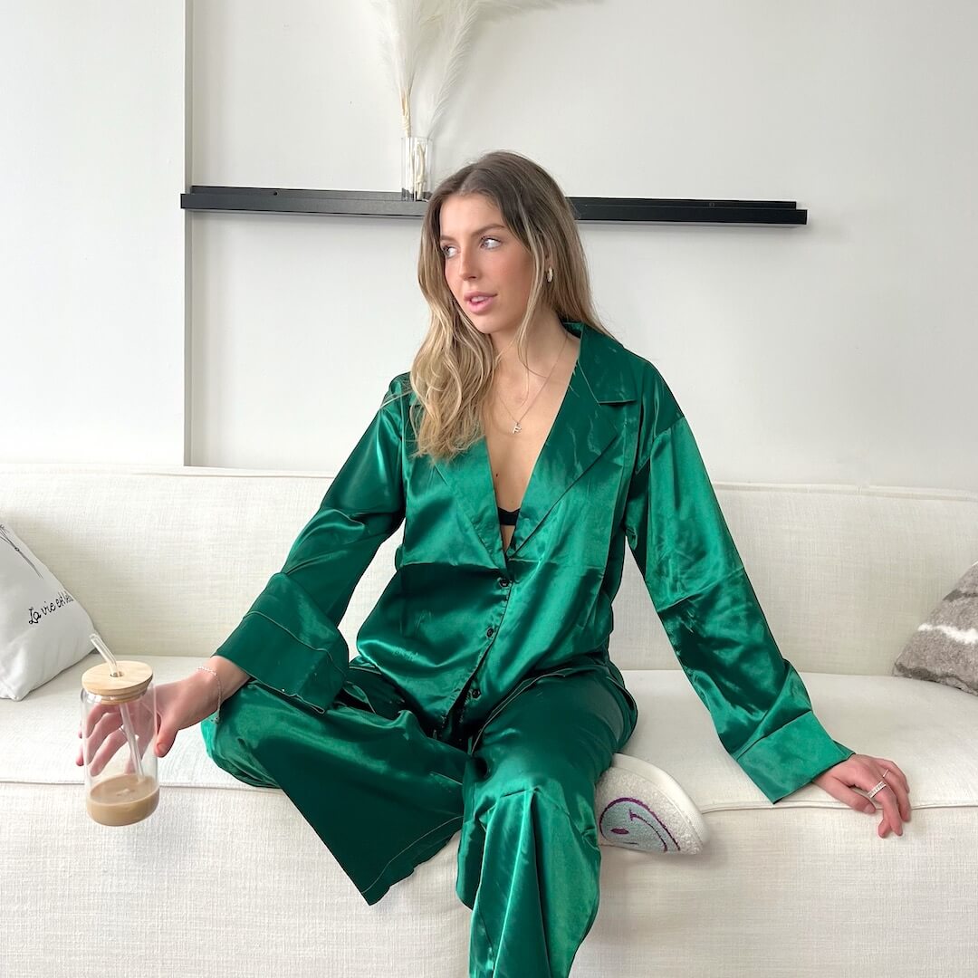 Luxe Zijde Satijnen Pyjama Set voor Dames