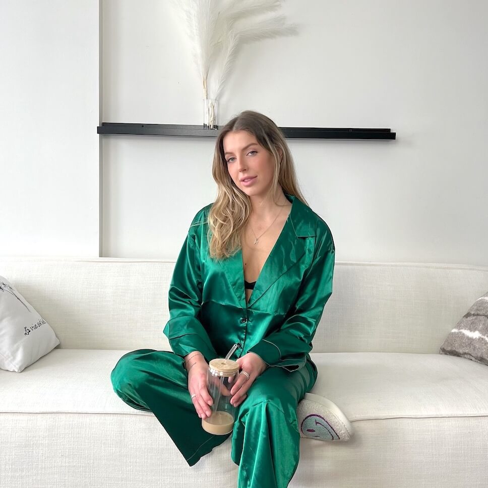 Luxe Zijde Satijnen Pyjama Set voor Dames