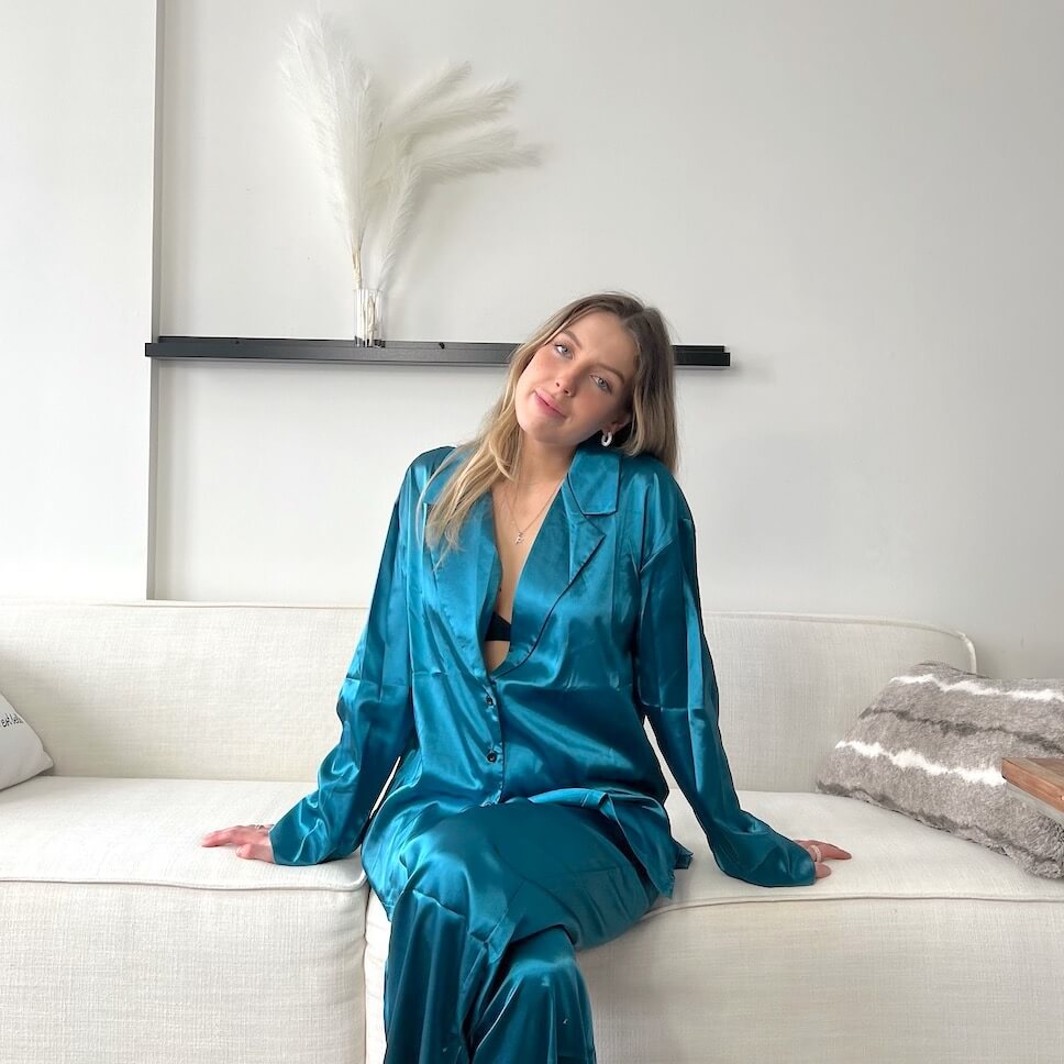 Luxe Zijde Satijnen Pyjama Set voor Dames