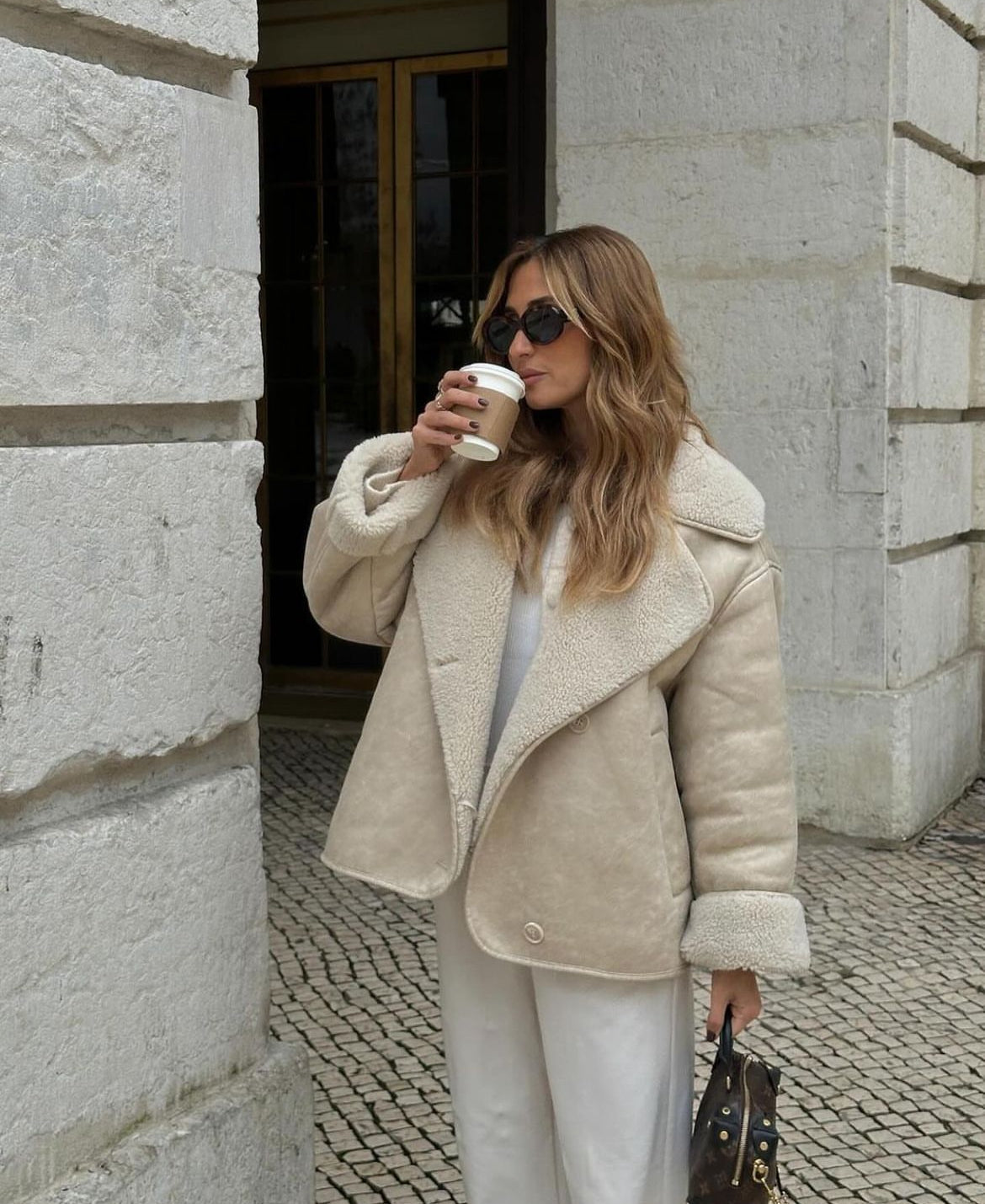 Aira | Biker Look Winterjas met Teddy Voering – Warm & Stoer