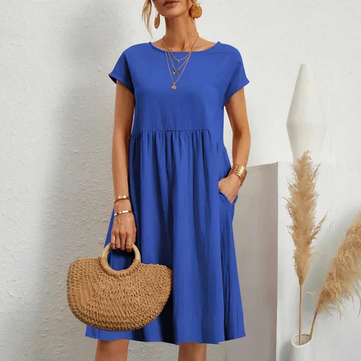 Noï | Midi Zomerjurk met Zakken