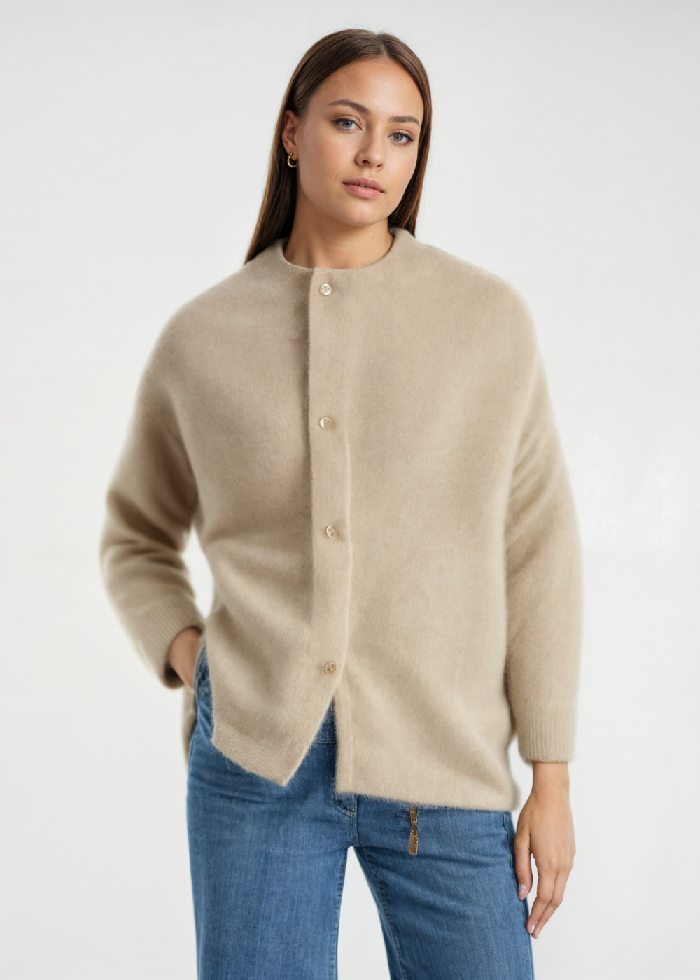 Nelma | Stijlvol Vest van Zachte Stof Dames - Comfortabele Open Cardigan