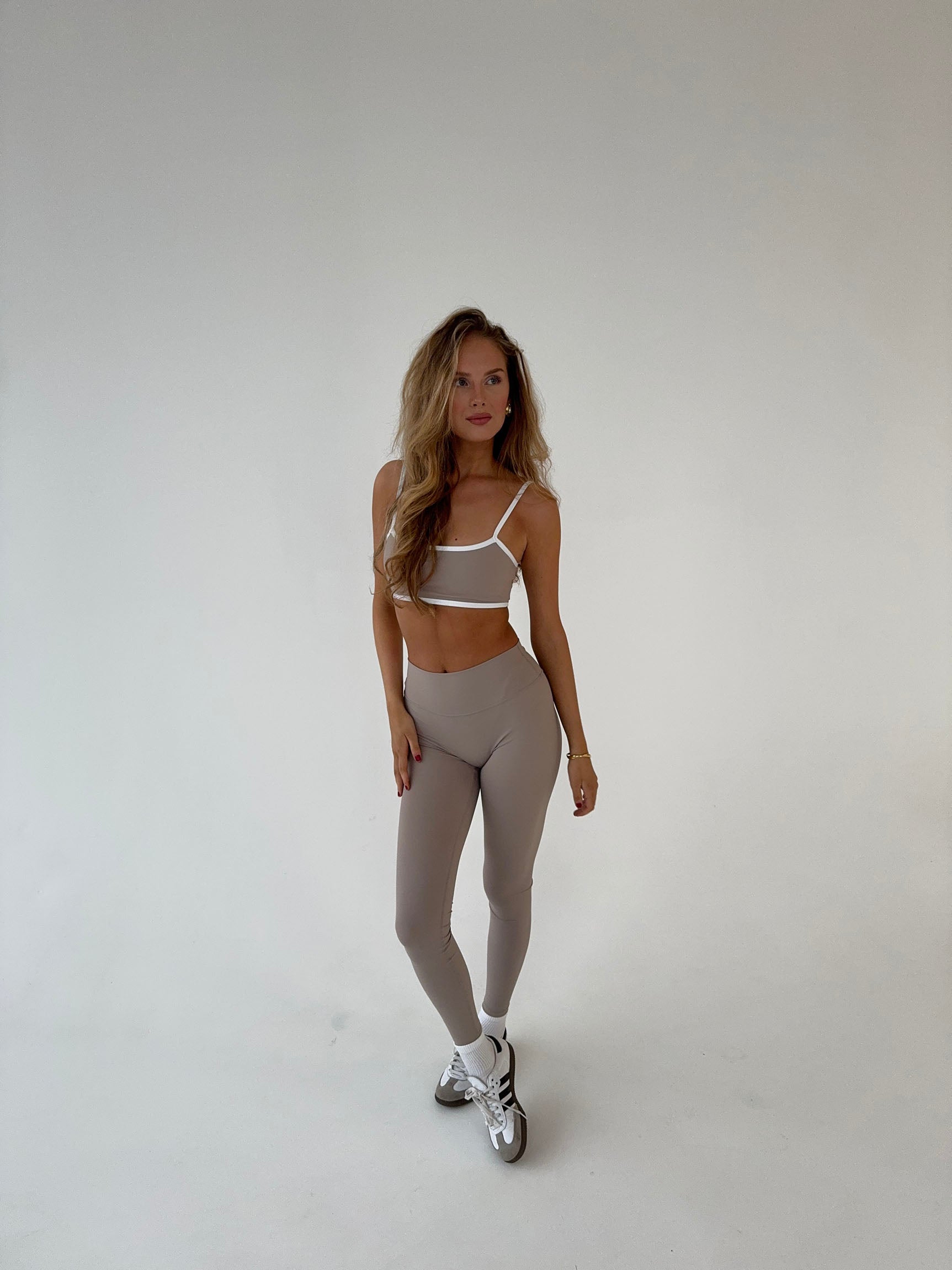 Anissa | Beige Comfy Legging met Hoge Taille