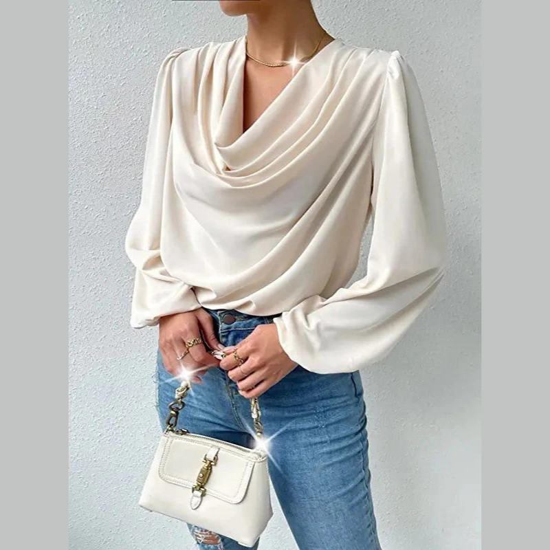 Jaden | Chiffon Blouse met Lange Mouwen